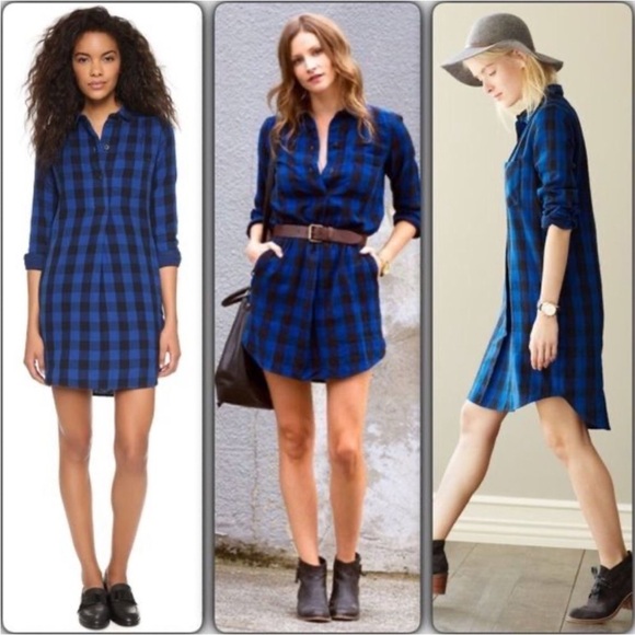 MADEWELL Latitude Shirtdress in Buffalo Check Plaid - Picture 1 of 10